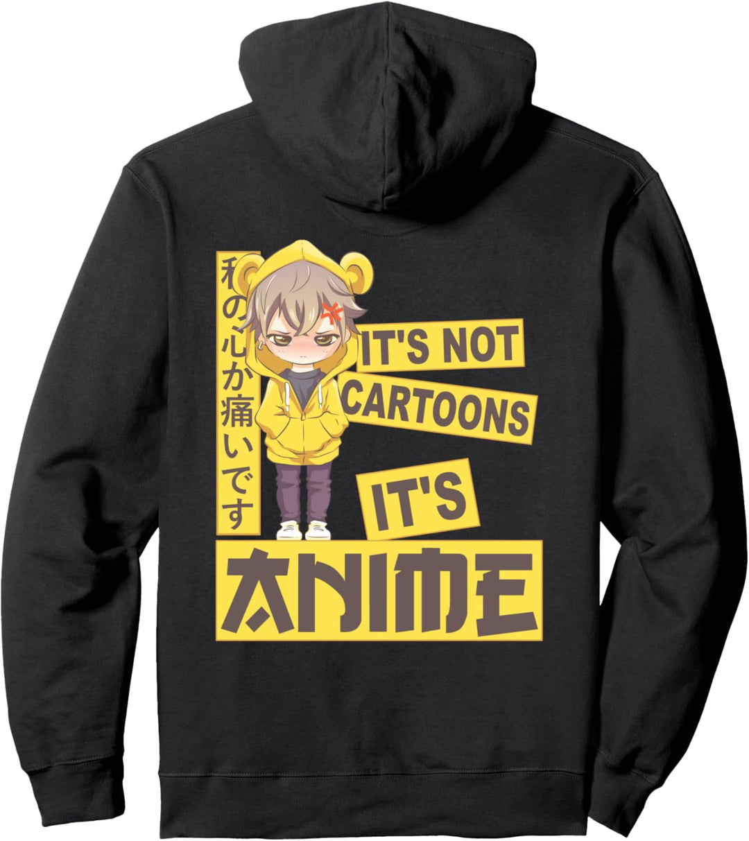 Anime Junge - It's Not Cartoons It's Anime - Manga Teen Boy Pullover Hoodie