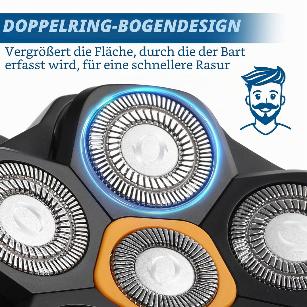 1pcs Magnetische 6 Blade Head Shaver Ersatzköpfe für DOAO JoyKoi Solimpia Singphere AEXIRI Head Shav