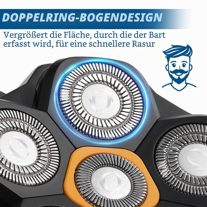 1pcs Magnetische 6 Blade Head Shaver Ersatzköpfe für DOAO JoyKoi Solimpia Singphere AEXIRI Head Shav