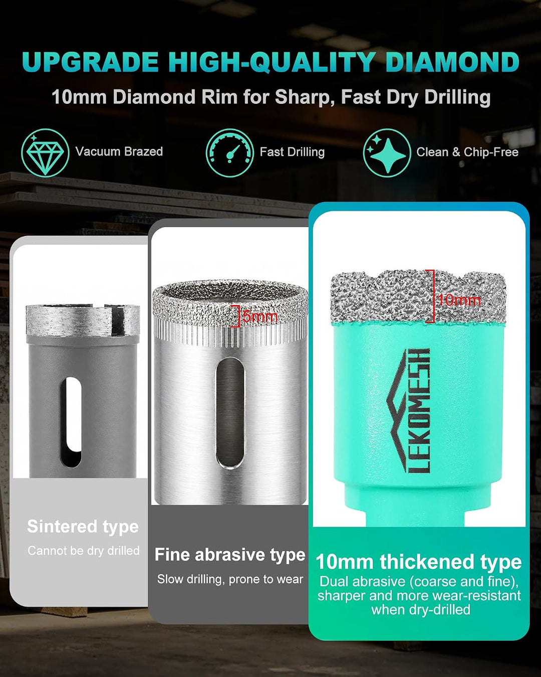 M14 Fliesenbohrer Diamant Bohrkrone - 20/35/50/68mm Diamantbohrer Bohrkrone Lochsäge Für Porzellan K