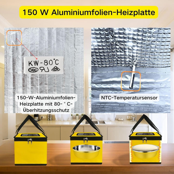 Cloud Fire Dough Proofing Box 150W Heizplatte mit Temperatursteuerung und Faltfunktion – Gärbox für