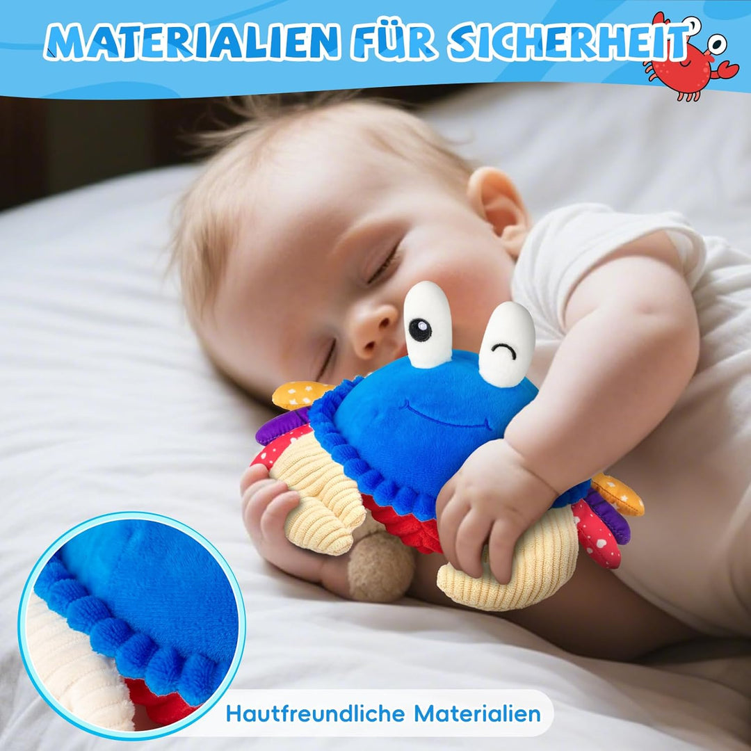 Krabbe Baby Spielzeug 6 7 8 9 10 12 Monate, Musikalische Krabbelspielzeug, Crawling Crab Tummy Time