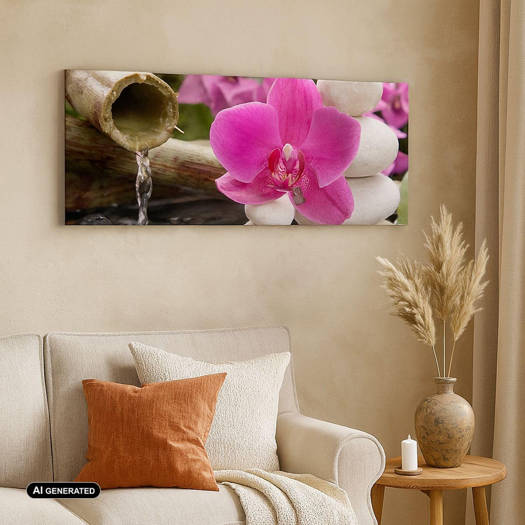 Wandbilder Dekoration Wohnzimmer Orchidee Bambus Dekoration Spa Panorama Bilder auf Leinwand 120x50c