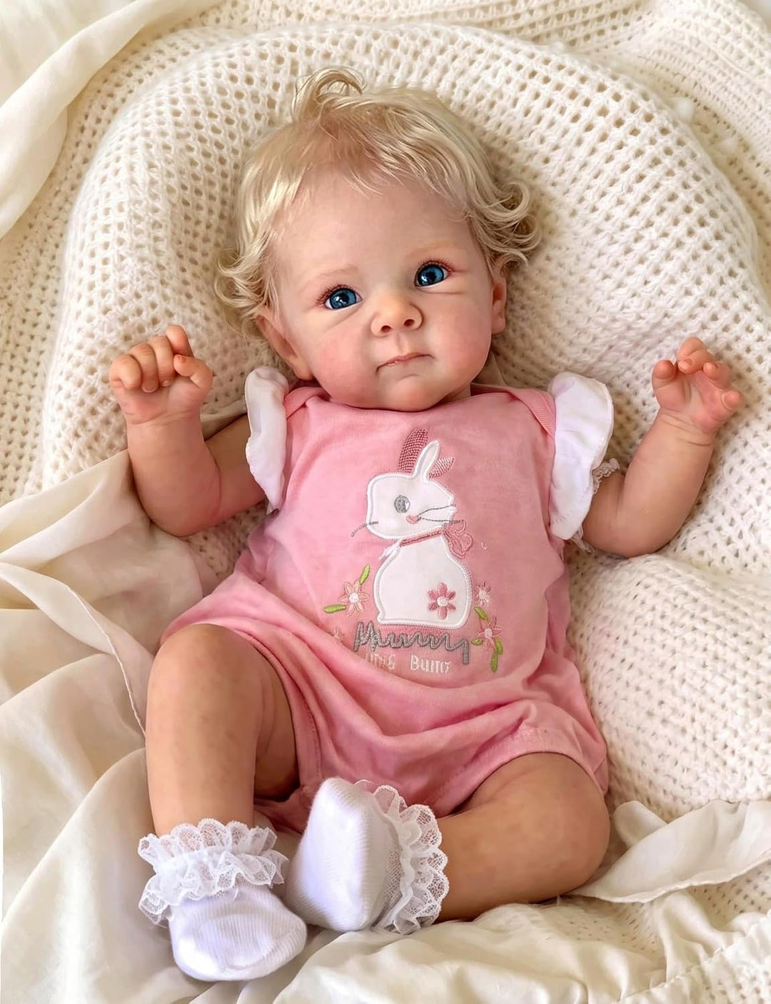 Zero pam Reborn Baby Vollsilikon Lebensecht,Reborn Baby Mädchen, 48CM Lebensechte Babypuppen Wie Ech