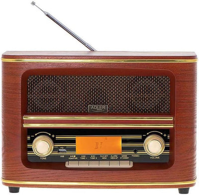 Retro-Radio FM Bluetooh 5.0 USB und Aux Wecker Apag. Autom.FABRILAMP