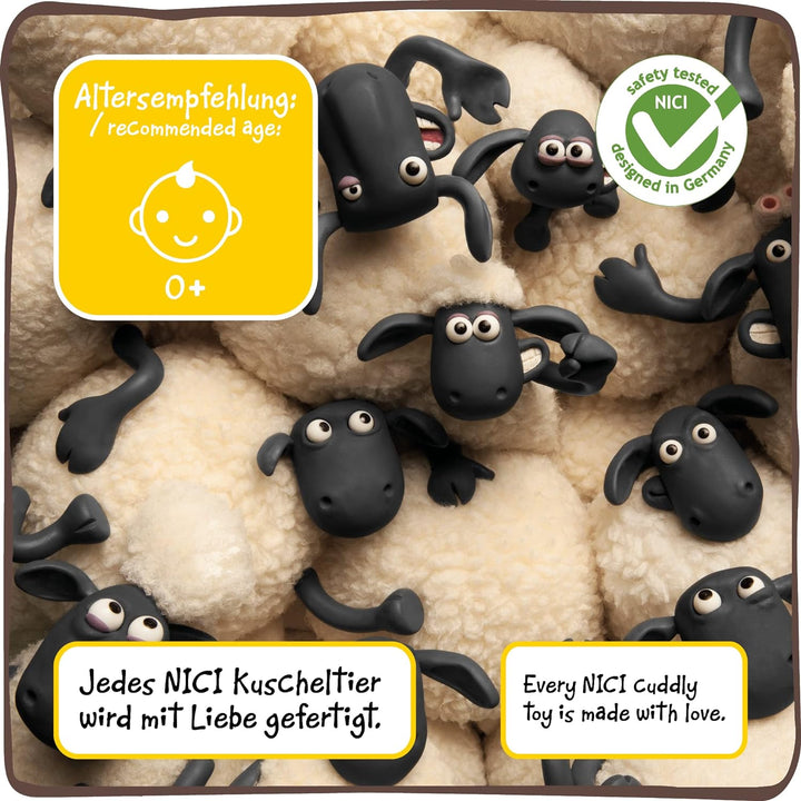 NICI Kuscheltier Shaun das Schaf 25 cm – Schaf Plüschtier für Mädchen, Jungen & Babys – Flauschiges
