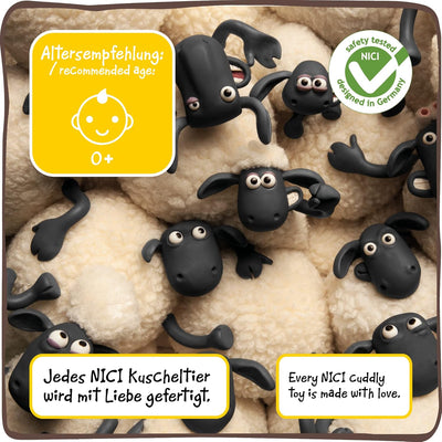 NICI Kuscheltier Shaun das Schaf 35 cm – Plüschtier für Mädchen, Jungen & Babys – Flauschiges Stofft