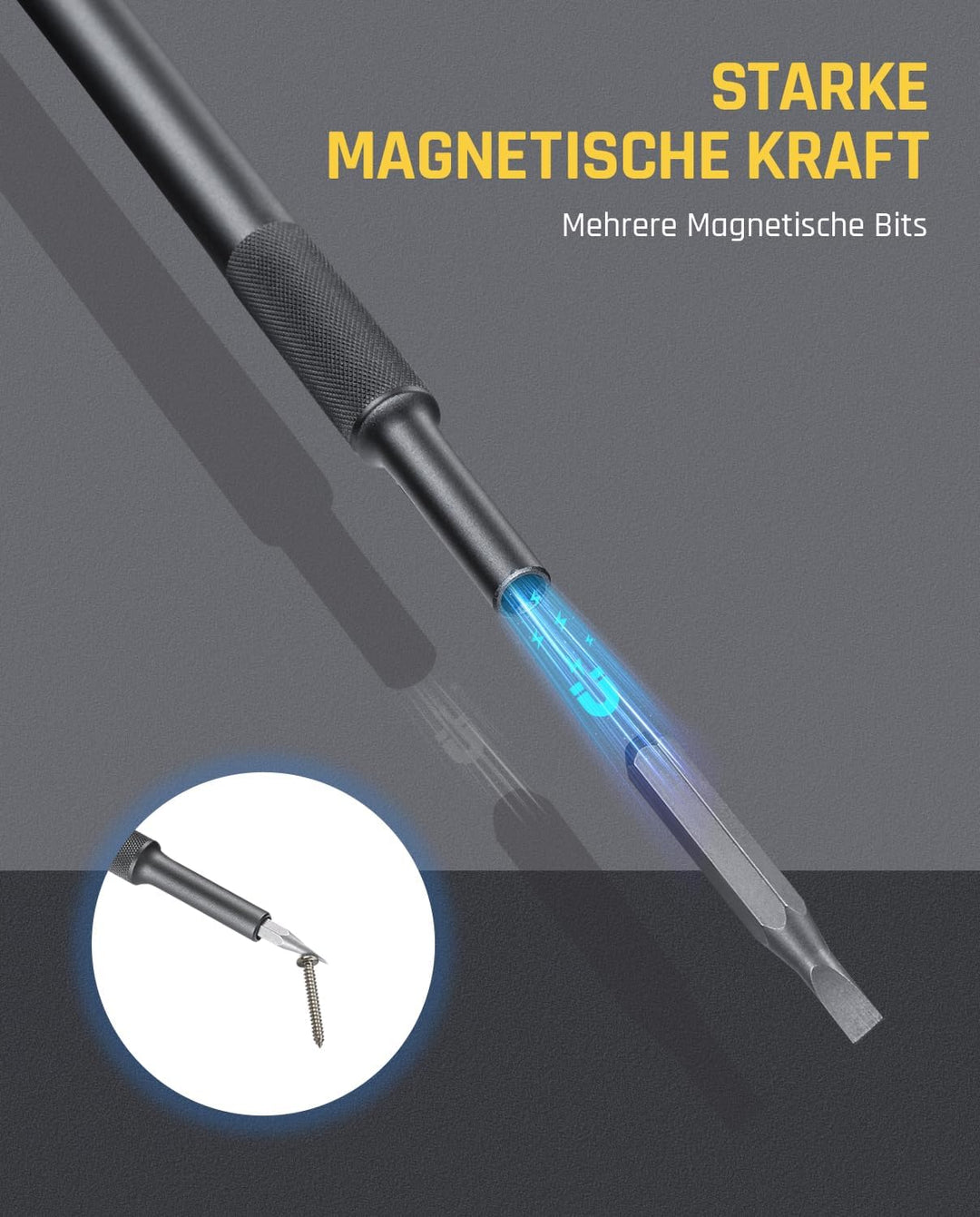Fanttik X5 Max HANDBUCH Feinmechaniker Schraubendreher Set,50-in-1 magnetische Bits, kleiner Schraub