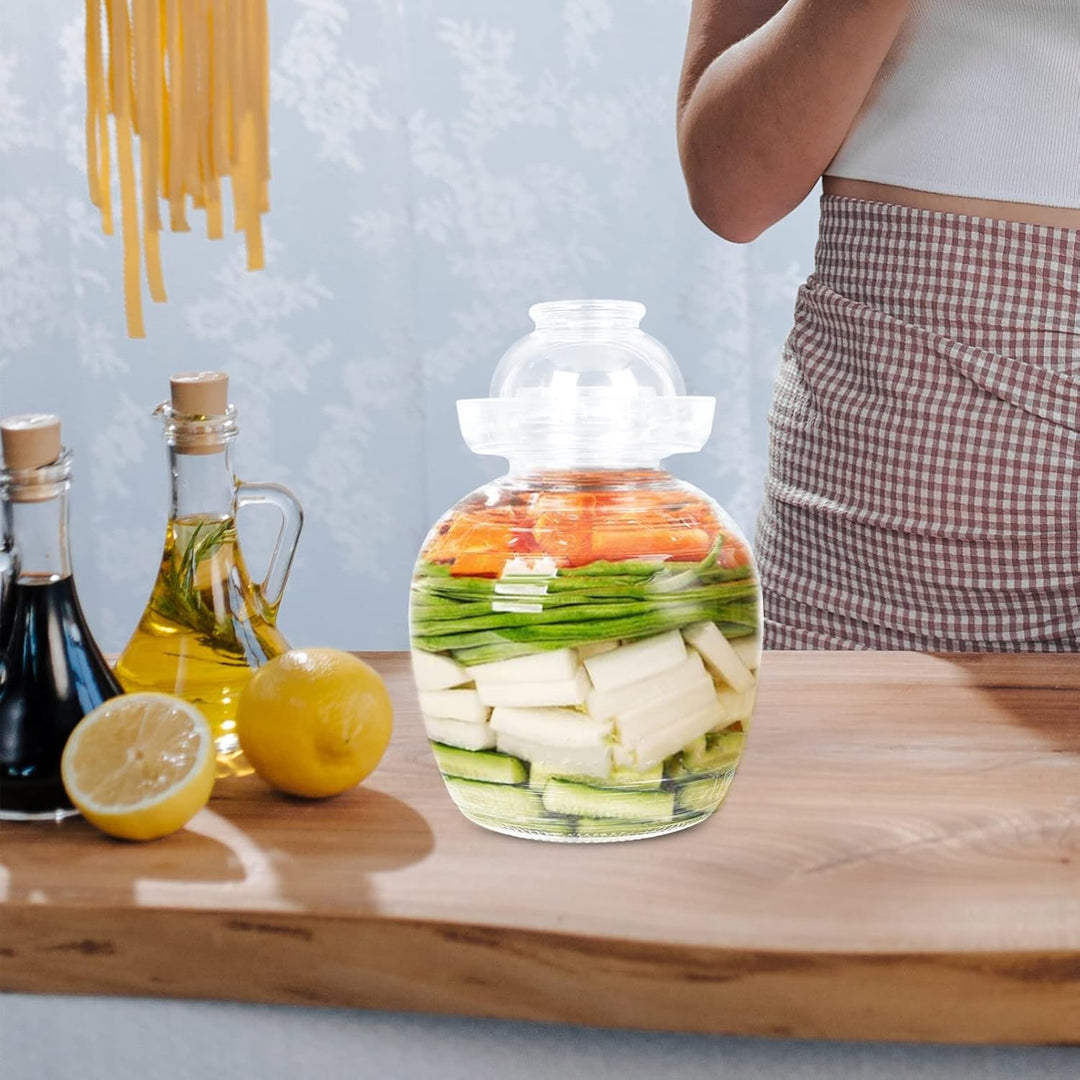 UPKOCH 1Pc Pickle Jar Glasfermentglas Haushaltsgurkenglas Grosser Kapazität Versiegelter Gurkennahru