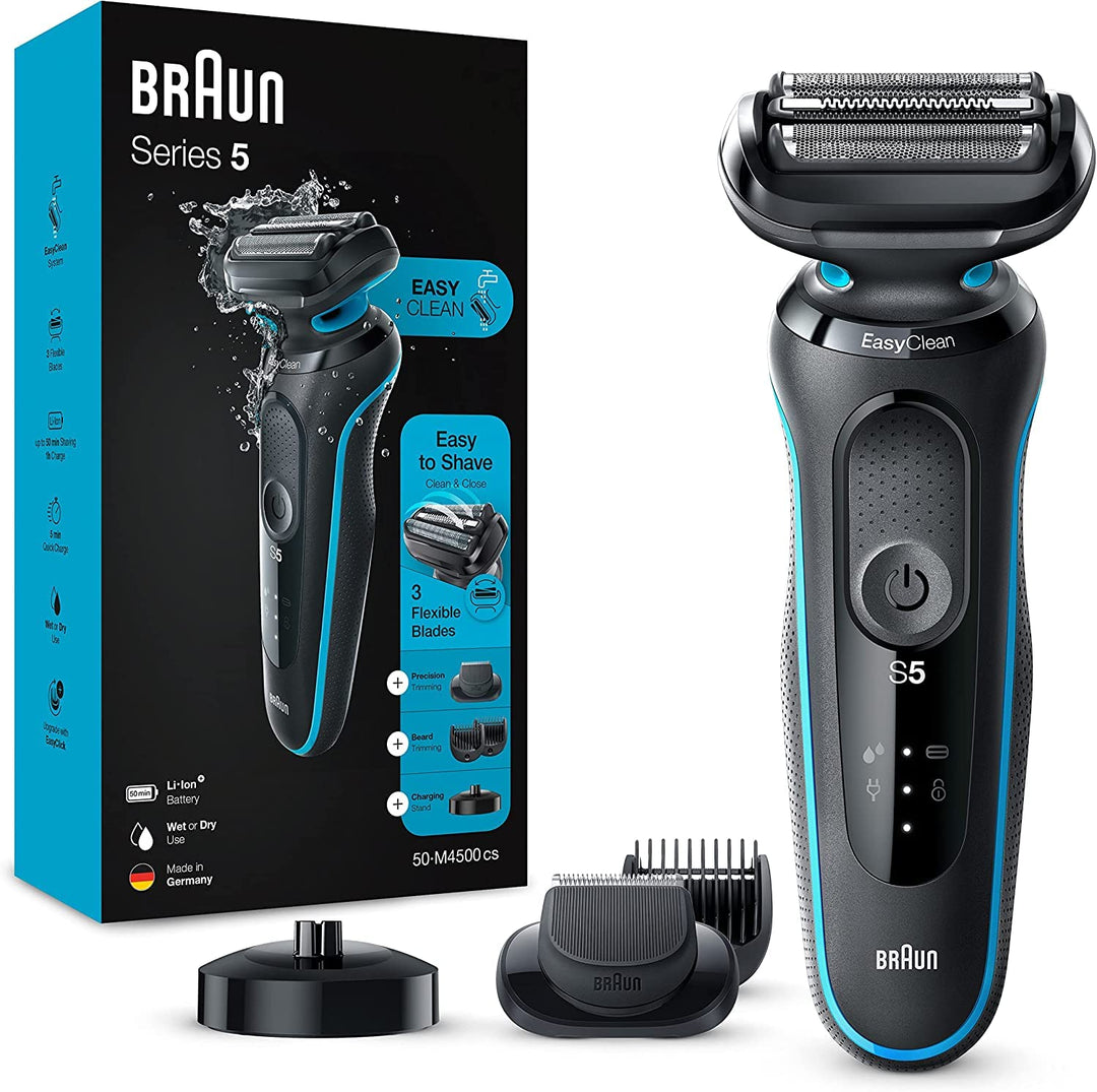 Braun Series 5cs Rasierer Herren, Elektrorasierer mit 3 flexiblen Klingen, Barttrimmer, Ladestand, 5