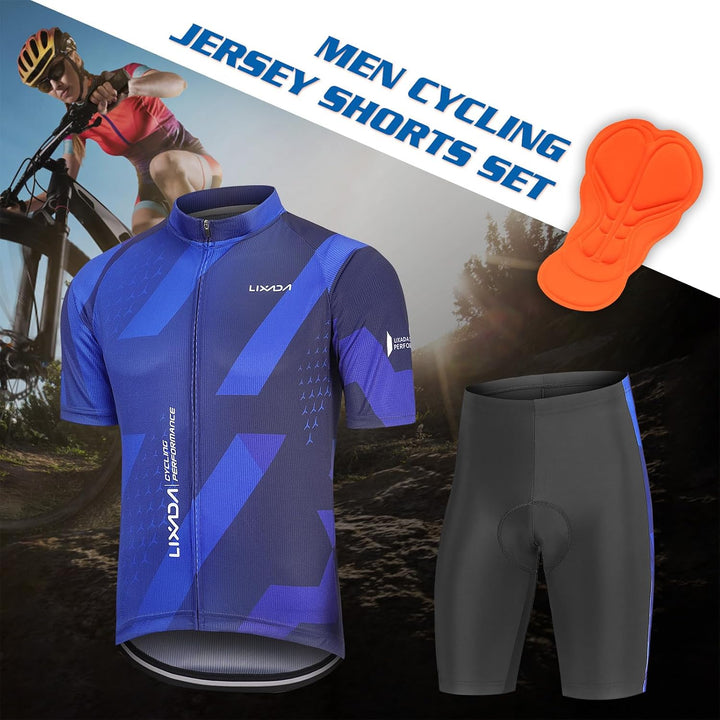 Lixada Kurzarm Radtrikot Rennrad trikot herren Herren Atmungsaktives Sommer Kurzarm Bike Shirt und R