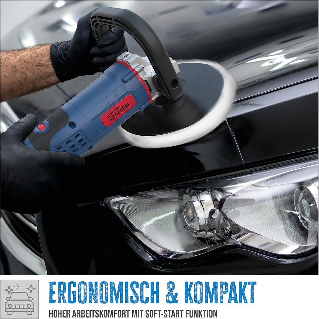 Güde 58110 Polierer AP 180-1150 E (Soft-Start-Funktion, 230 V, Stufenlose Drehzahlregulierung, Spann