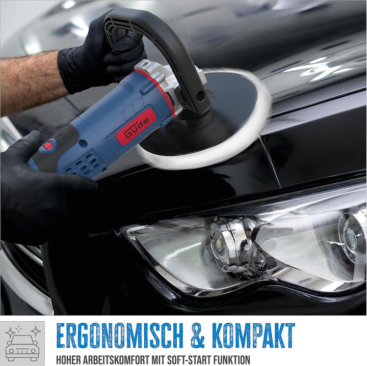 Güde 58110 Polierer AP 180-1150 E (Soft-Start-Funktion, 230 V, Stufenlose Drehzahlregulierung, Spann