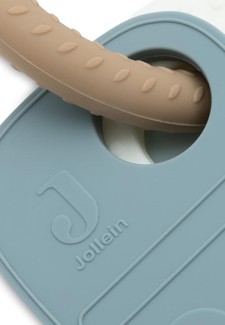Jollein Beissring Silikon Schlüsselanhänger - On The Go - Baby Greifling - 100% Silikon - Zahnungshi