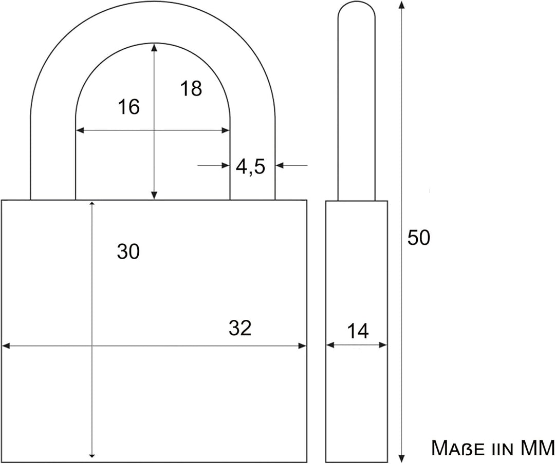 Work-it 3 x Vorängeschloss Set Sicherheitsschloss 30mm Mit je 6 Gleichschiliessenden Schlüsseln Pro