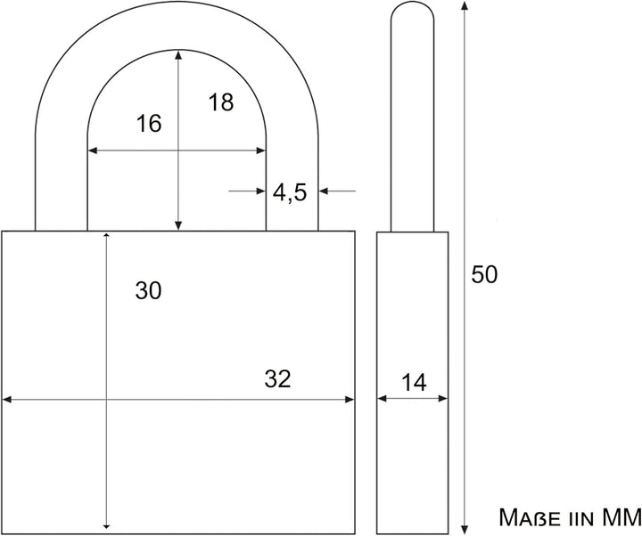 Work-it 3 x Vorängeschloss Set Sicherheitsschloss 30mm Mit je 6 Gleichschiliessenden Schlüsseln Pro