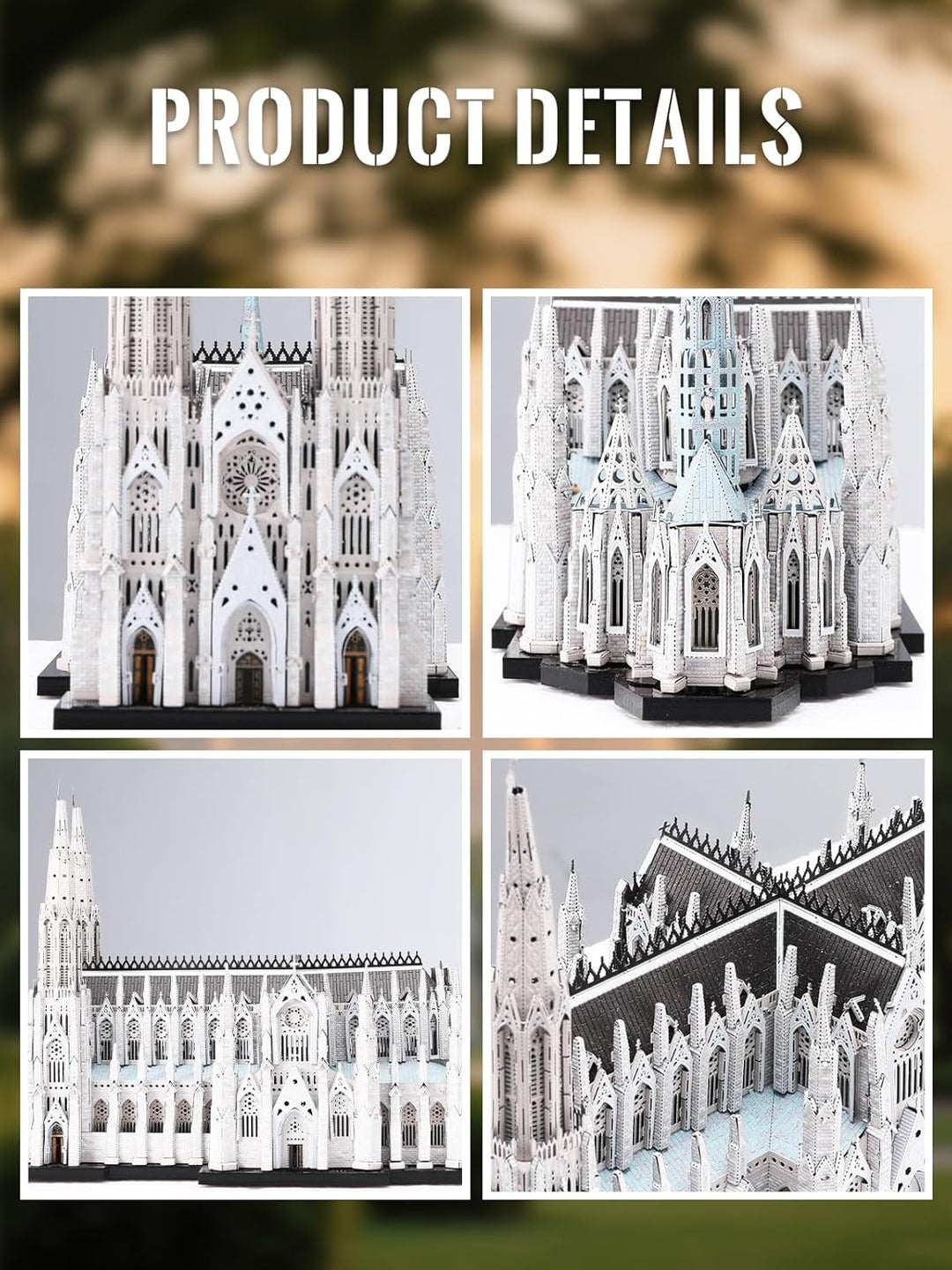 Piececool 3D Puzzle Architecture, 3D Puzzle Pierecool für 340 Edelstahl, Ganzes, 1:1 Wiederherstelle