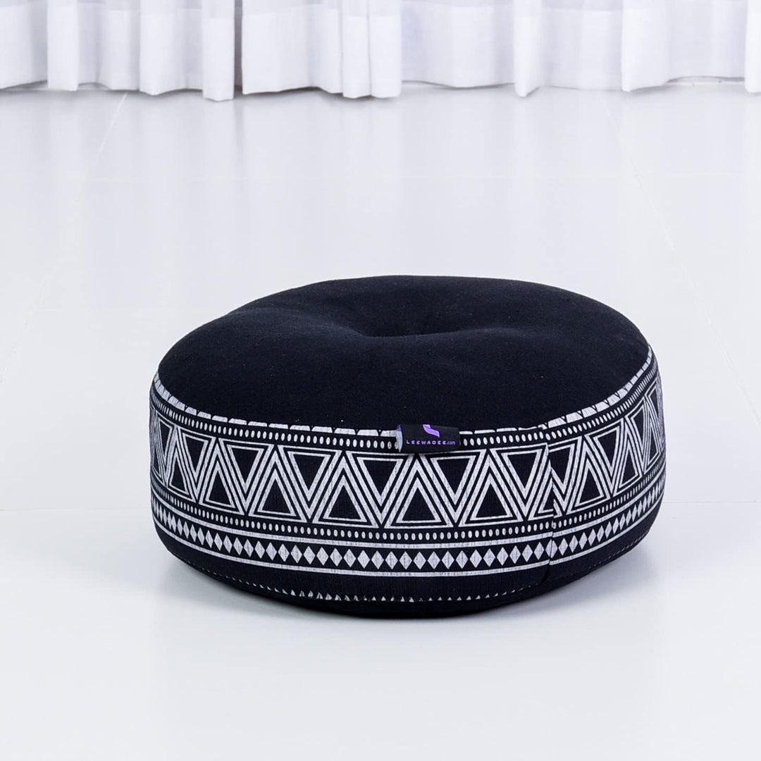 Leewadee Meditationsset Yogaset aus Meditationskissen Zafu und Kleiner rollbarer Sitzmatte Zabuton Ö
