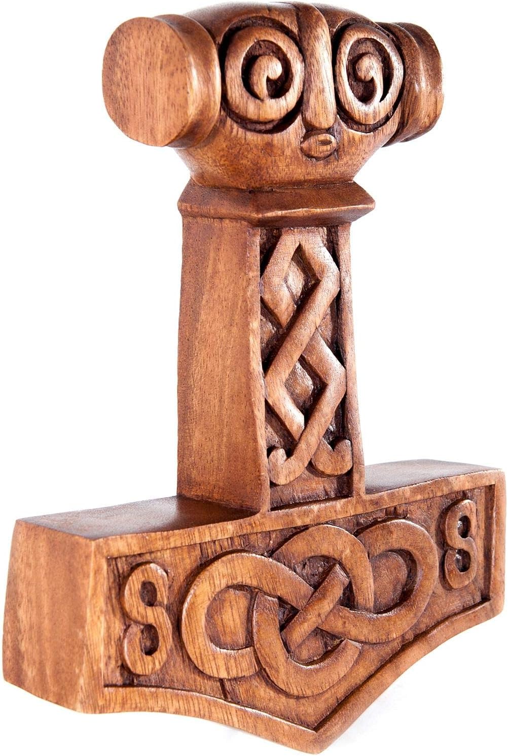 Windalf Wikinger Wanddeko MJØLNER 24 cm Thorshammer Holzbild Handarbeit
