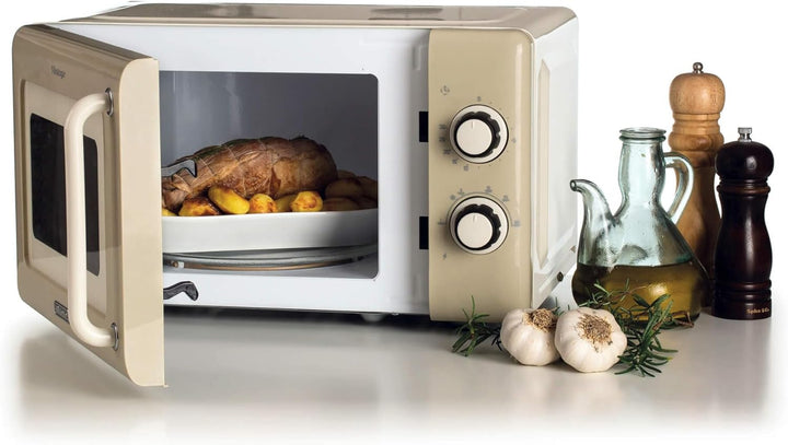 Ariete 3960 Mikrowelle Vintage, 800 W, Fassungsvermögen 20 l, 3 Funktionen, 6 Kochstufen, Timer, Bei