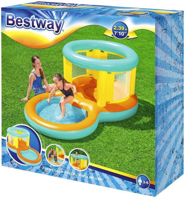 Bestway Planschbecken mit Hüpfburg, 239 x 142 x 102 cm