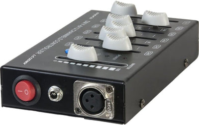 Ibiza - LC12DMX - 12 Kanal DMX Controller in 2 Seiten zu 6 Kanälen - XLR Ausgang - Schwarz LC12DMX S