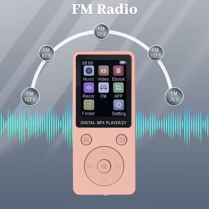 MP3-Player mit Bluetooth 5.0, 1,8-Zoll-Farbbildschirm, Tragbarer Musik-Player, HiFi-Sound-Musik-Play