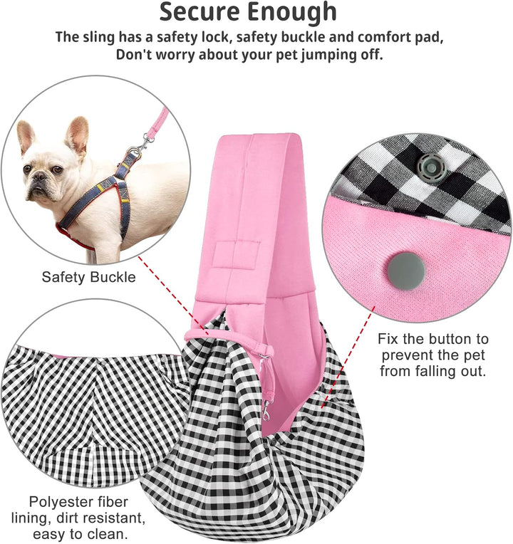 CUBY Hundetragetasche für Hunde und Katzen, wendbar, für Haustiere, verstellbare Grösse, weiche Tasc
