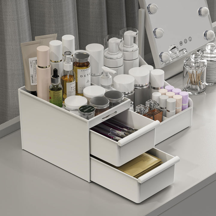 DancesCat Make Up Kosmetik Organizer mit Schubladen, Makeup Organizer Aufbewahrung Kosmetikbox für W