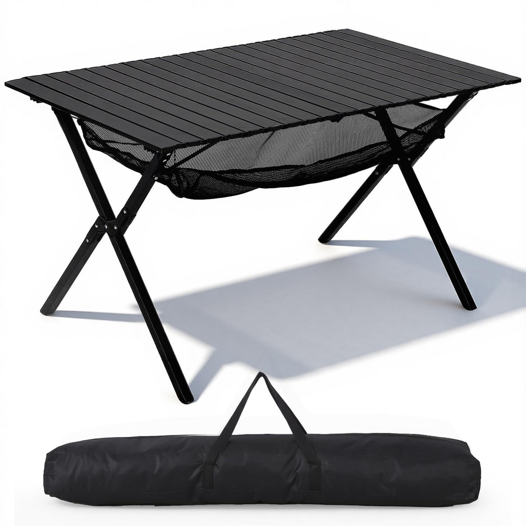 HAUSPROFI Campingtisch Klappbar 120x70x70cm Gross für 4-6 Personen, Klapptisch Aluminium 100 kg Bela