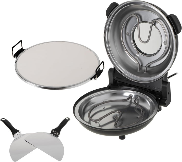 ADLER Elektrischer Pizzaofen, Schwarz