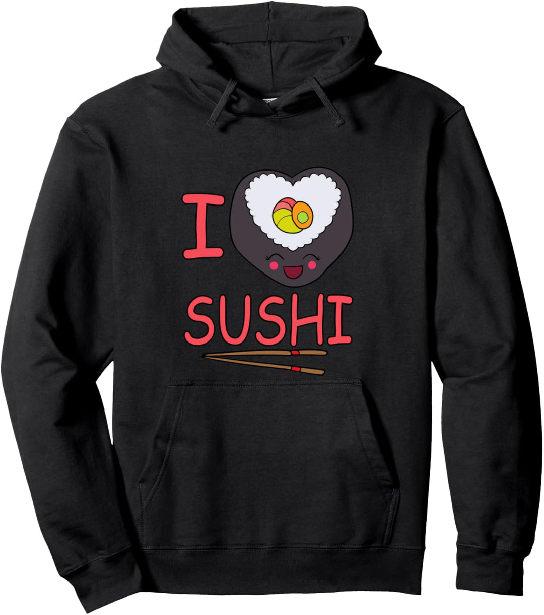 Ich liebe Sushi Pullover Hoodie