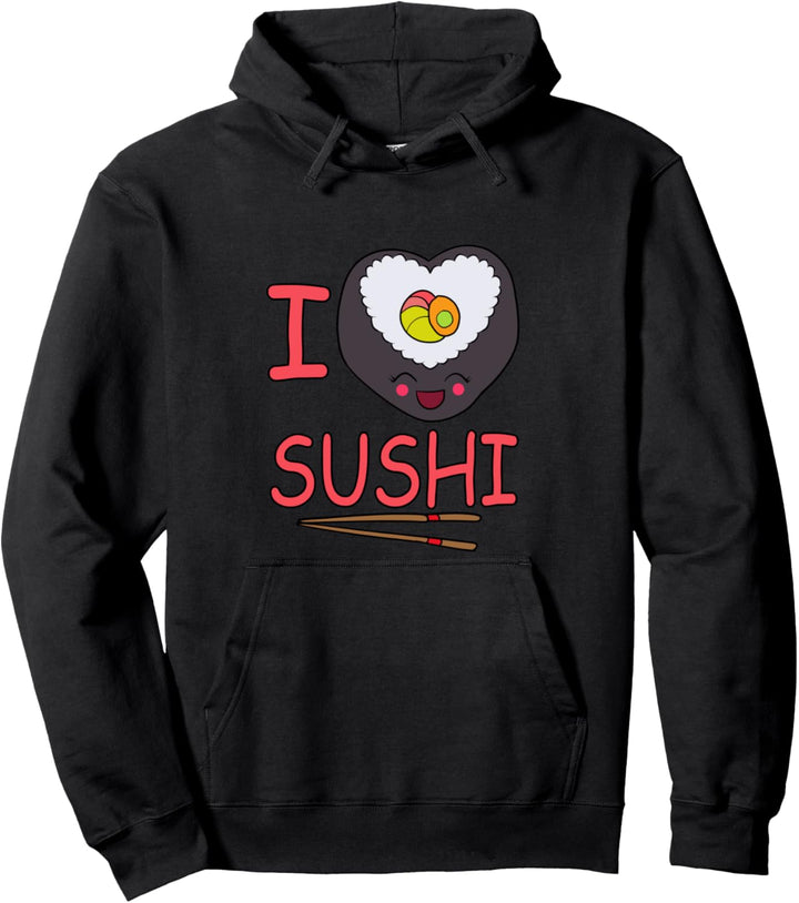 Ich liebe Sushi Pullover Hoodie