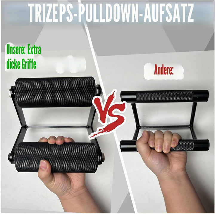 Arm-Wrestling-Griffe, dicke Armwresting-Trainingsgeräte, Lat-Pulldown-Aufsätze, D-Griff, V-Bar-Kabel