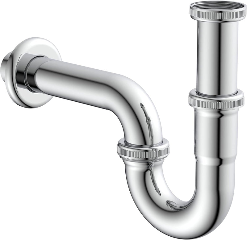 Ibergrif M11057 Wasserhahn Bad-Mischbatterie, Silber & KIRCHHOFF 98801110 Röhrensiphon Siphon, Abflu