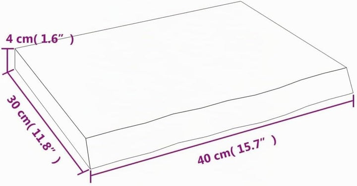 vidaXL Waschtischplatte, Multifunktional Arbeitsplatte mit Naturkante, Waschtischkonsole Tischplatte