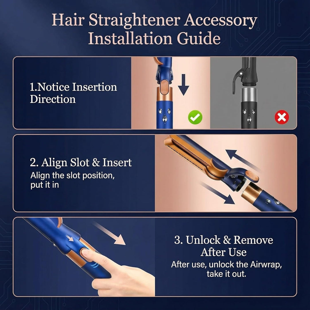 Haarglätteraufsatz Luftstromaufsatz ohne Heizplatten für Airwrap HS01 HS05 HS08 Haarglätteraufsatz f