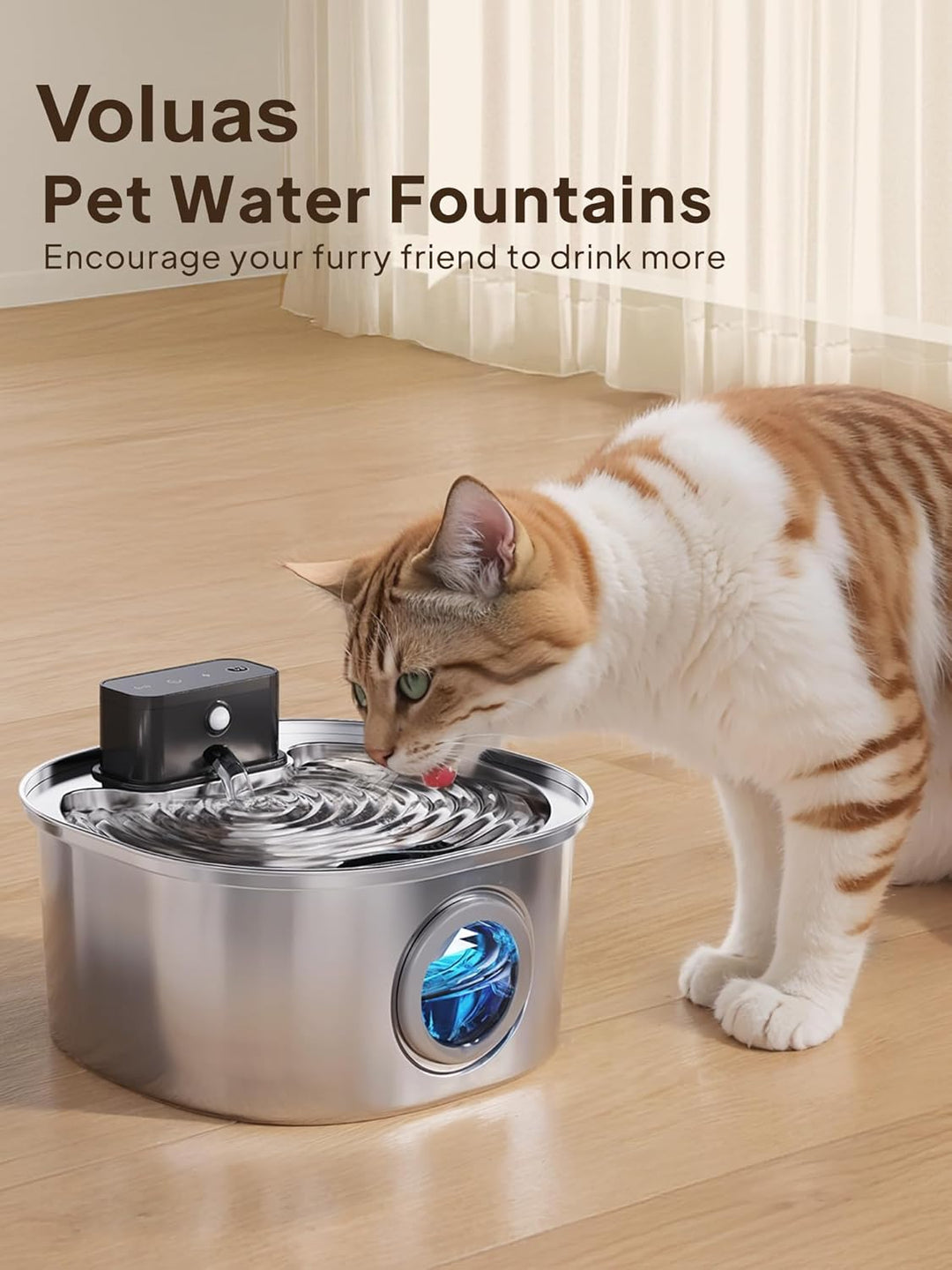 Ersatz-Katzen-Wasserbrunnenfilter, 9 Filter und 9 Vorfilterschwämme für 3,2 l Edelstahl-Wasserbrunne