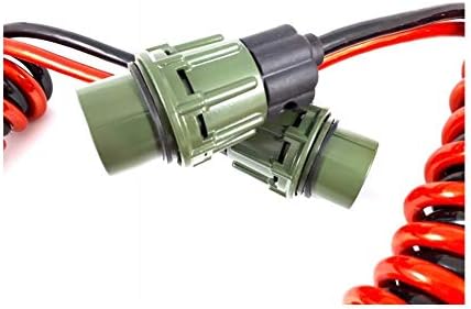Easy Link NATO Spiralkabel Wendelkabel Stecker 24V 2pin 2x35mm2 4M Anwendung LKW.