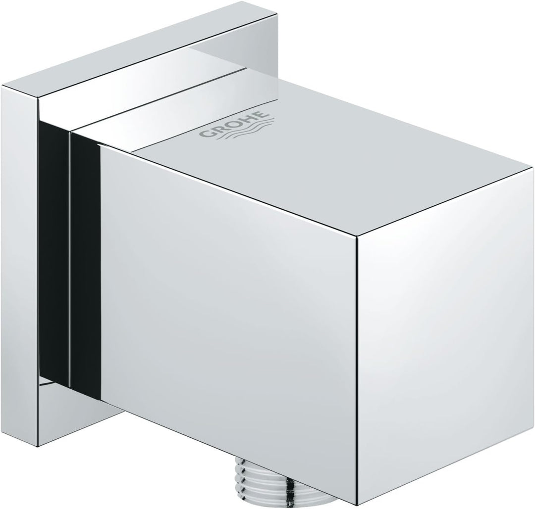 GROHE Euphoria Cube - Handbrausehalter, chrom, 27693000 & Euphoria Cube - Wandanschlussbogen (Aussen