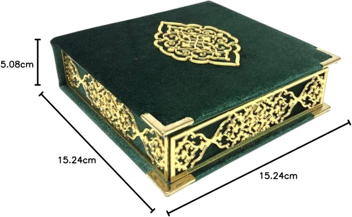 Prien Samt Koran Islam Tesbih Set, Islamische Geschenke für Eid Ramadan, Elegant Portabel Box, Musli