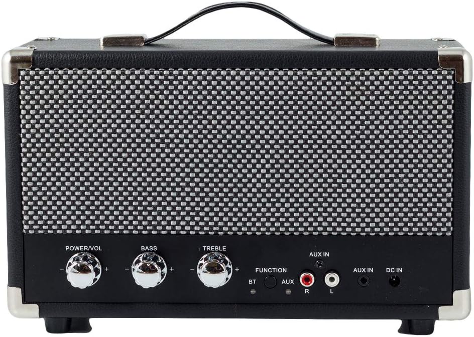 GPO Westwood Retro 25 Watt Lautsprecher mit Subwoofer, Cinch-Eingang, Bluetooth mit Retro-Gitter und