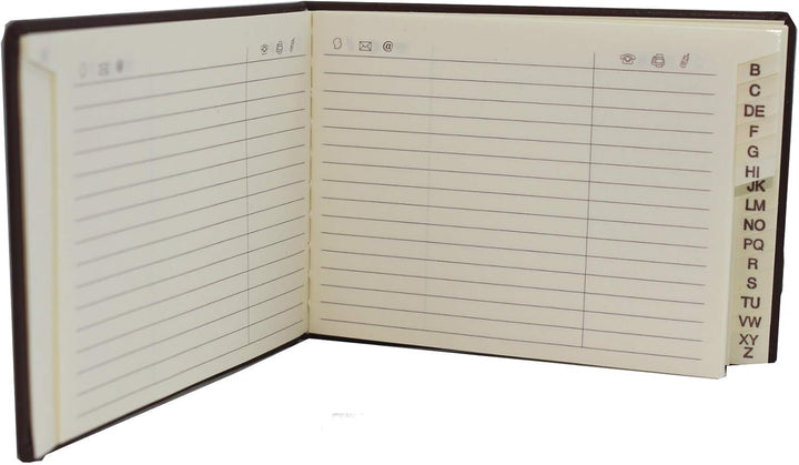 Adressbuch Leder quer in verschiedenen Farben (blau), blau