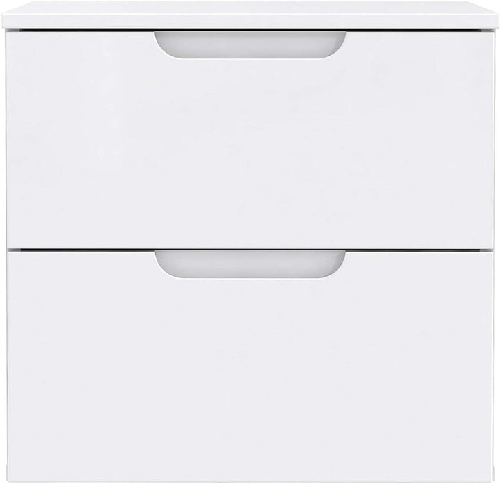 FORTE Sienna Nachttisch mit 2 Schubladen, Holzwerkstoff, 14 x 49,7 x 50,4 cm