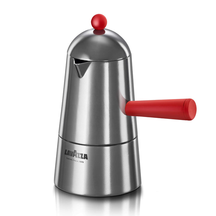 ILSA Pop Carmencita Espressokocher aus Aluminium, roter Griff, 3 Tassen