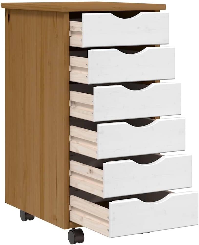 Gecheer Rollschrank mit Schubladen, Kommode, Schubladenschrank, Schreibtischschrank, Aktenschrank, B