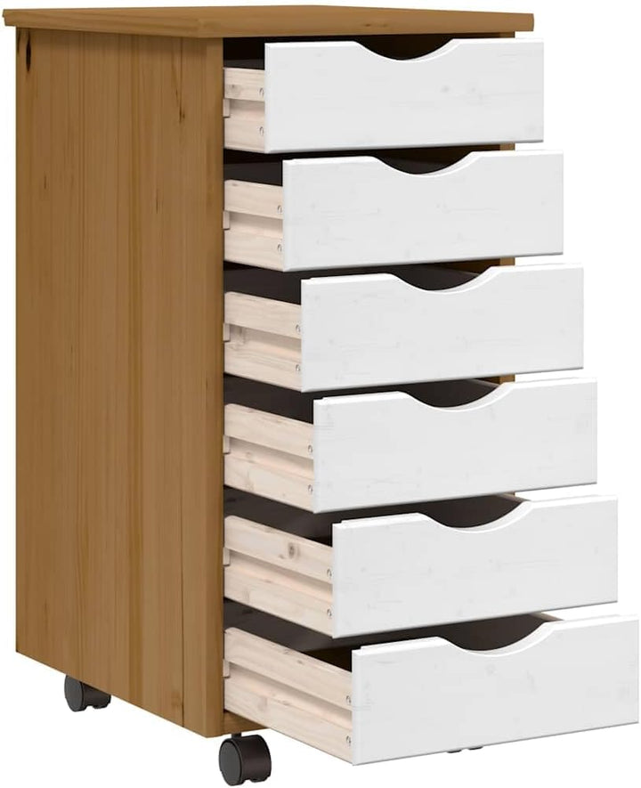 Gecheer Rollschrank mit Schubladen, Kommode, Schubladenschrank, Schreibtischschrank, Aktenschrank, B