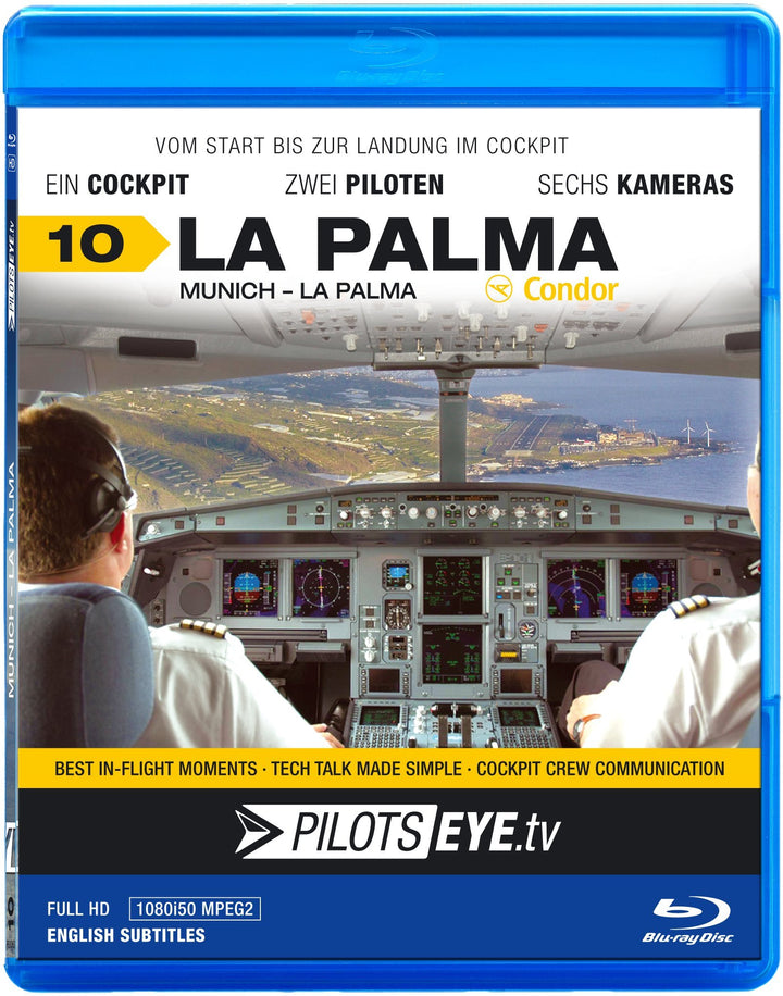 PilotsEYE.tv | LA PALMA | Cockpitmitflug A320 | CONDOR Berlin | "Airial Island" | Bonus: Helicopter