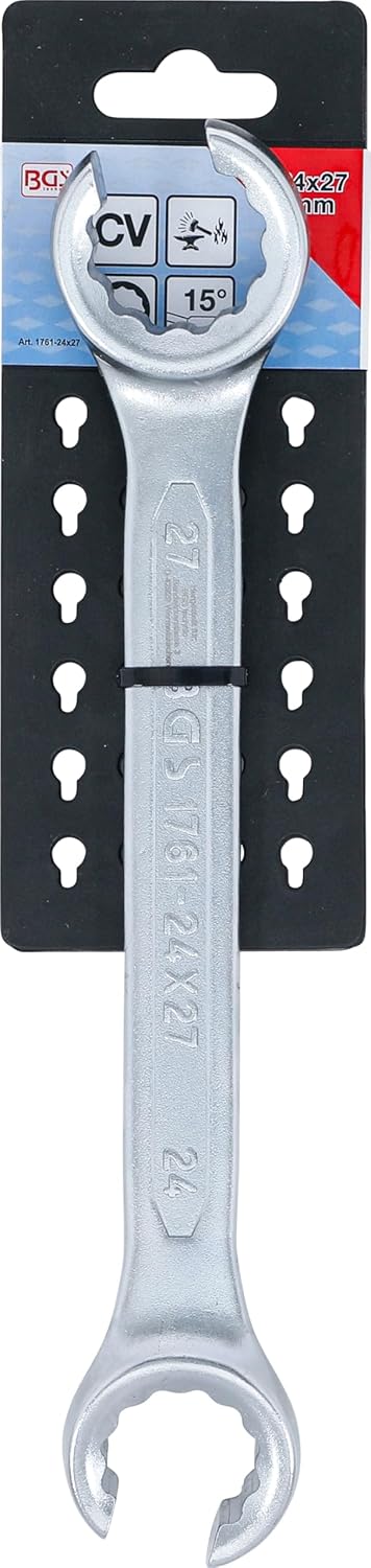BGS 1761-24x27 | Offener Doppel-Ringschlüssel | SW 24 x 27 mm, SW 24 x 27 mm