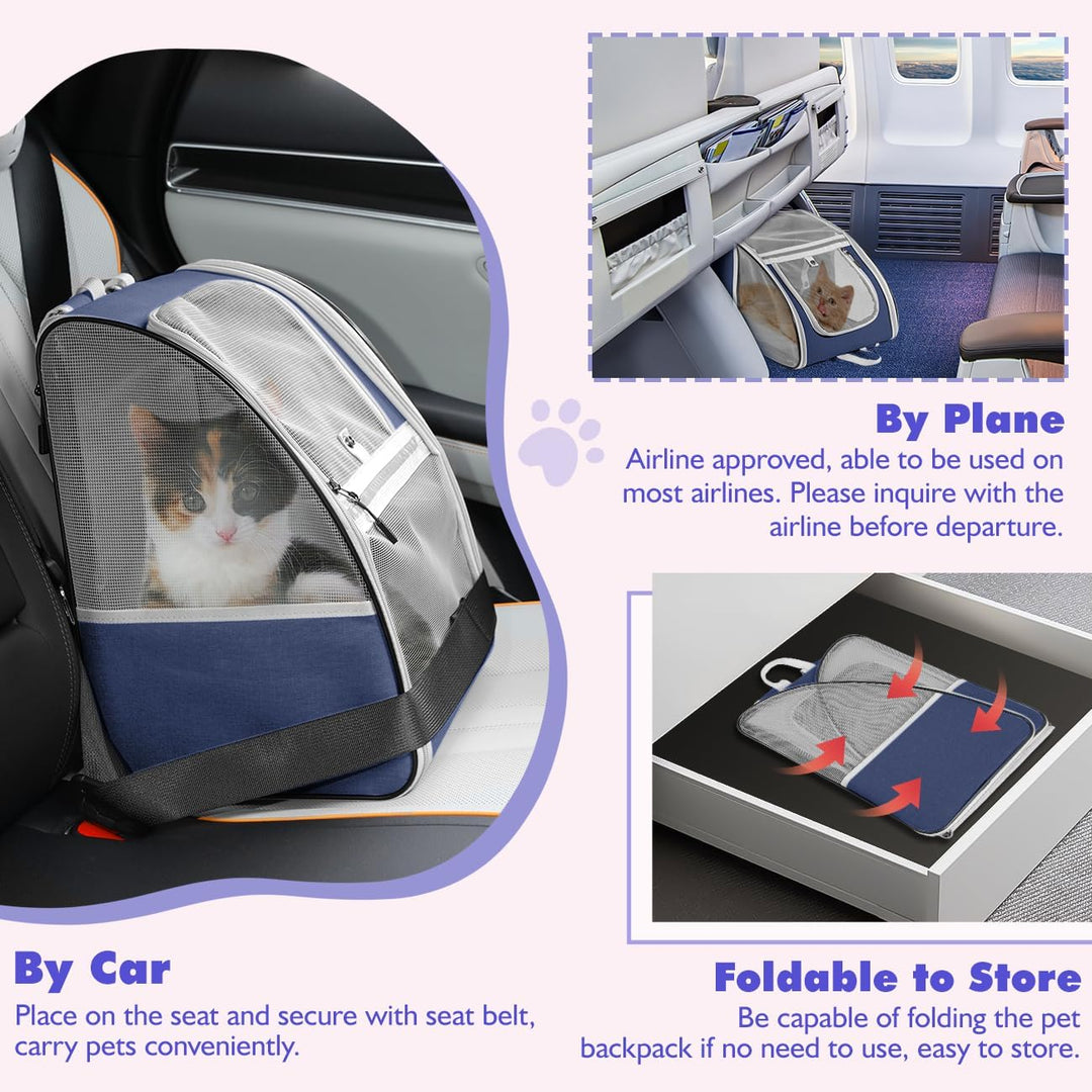 Pawaboo katzenrucksack, hunderucksack für Katzen Hunde Welpen mit Fenster, Haustier Rucksack cat Bac